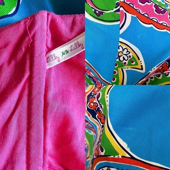 Lilly Pulitzer Dress Chellis Halter Paisley Maxi Summer Jewel Of The Pool 2 GUC - Picture 5 of 7